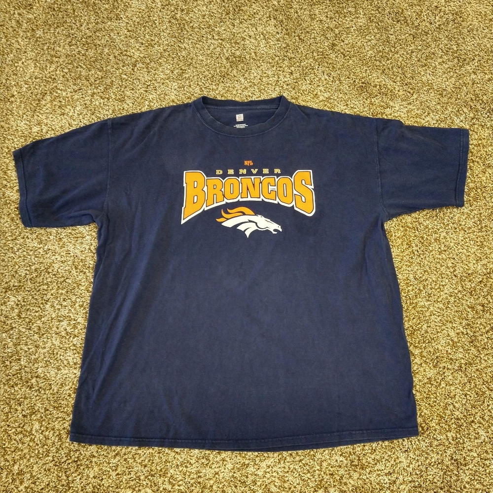 NFL Men's Denver Broncos Navy Cotton T-Shirt Size 3XL